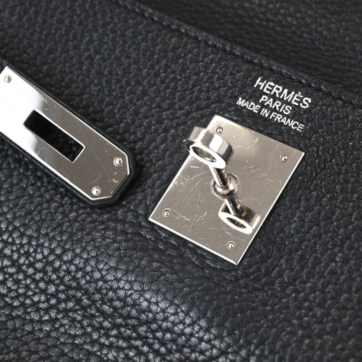 Hermes 2010 Black Taurillon Clemence Kelly 35 Retourne 2way Shoulder Handbag
