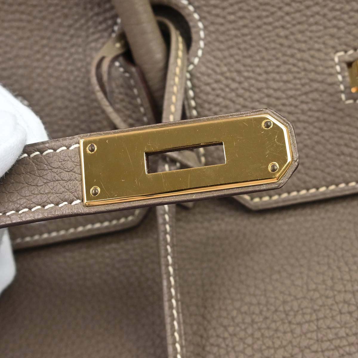 Hermes 2012 Etoupe Gray Togo Birkin 40 Handbag