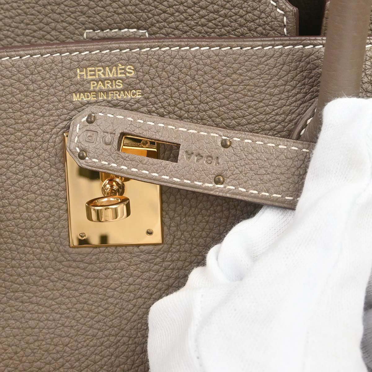 Hermes 2012 Etoupe Gray Togo Birkin 40 Handbag