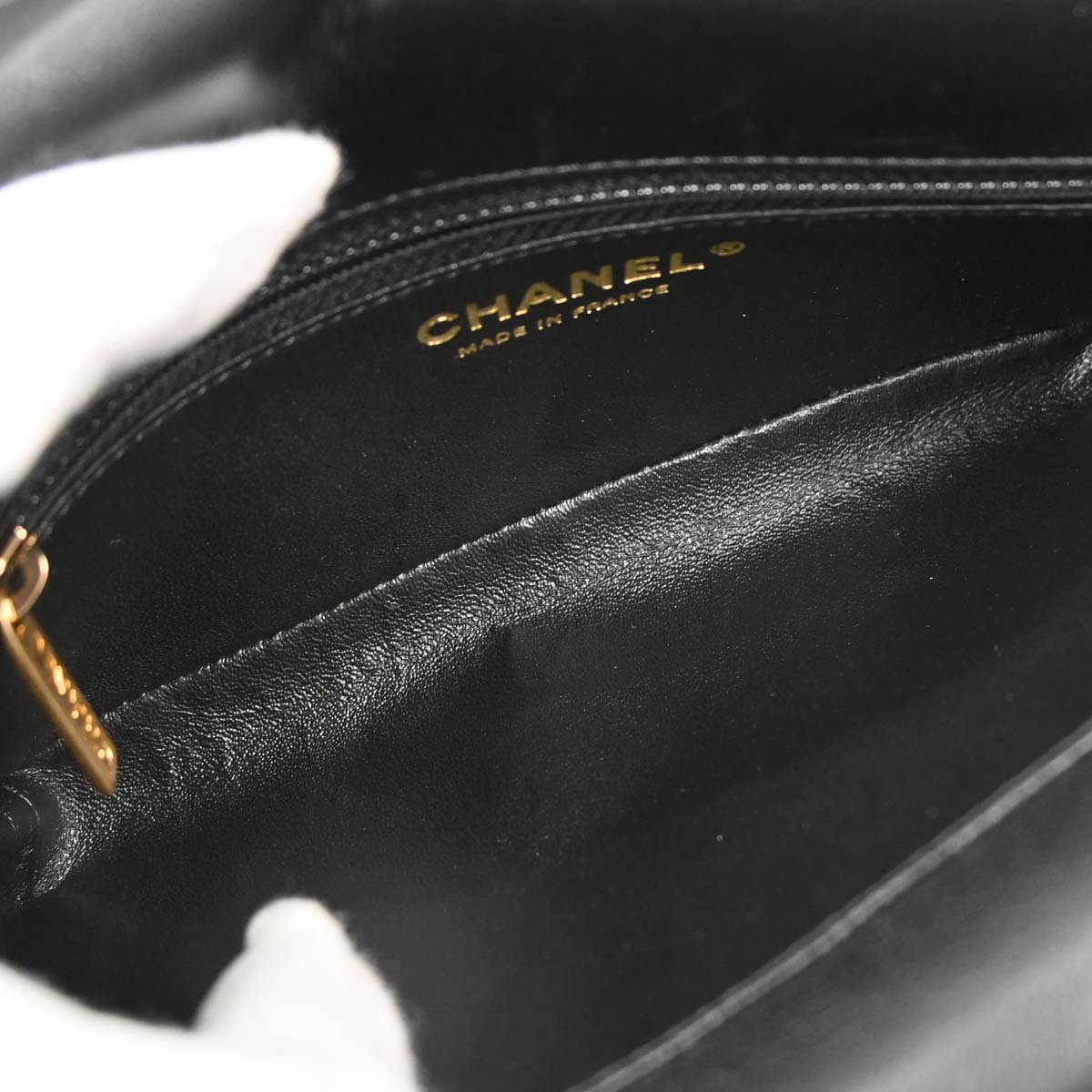 Chanel 2018-2019 Black Lambskin CC Chic Double Flap Shoulder Bag