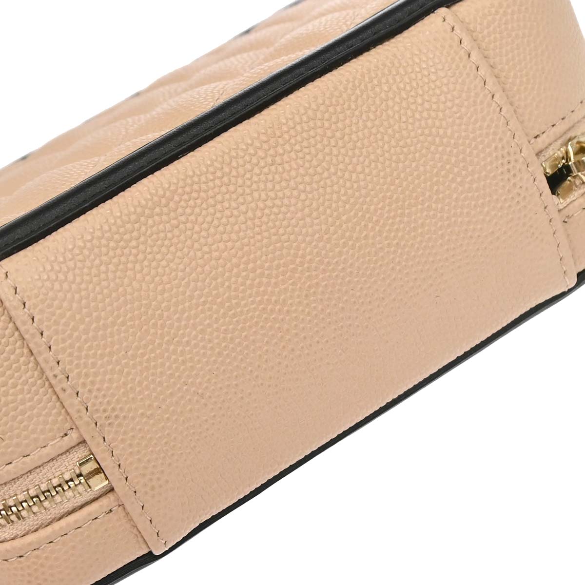 Chanel 2019 Beige Calfskin Filigree Vanity Shoulder Bag