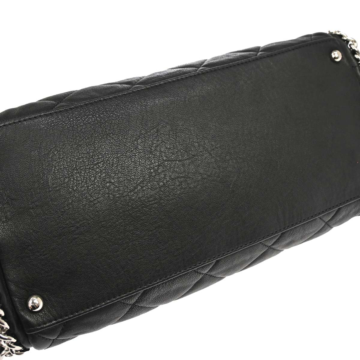 Chanel 2011 Black Calfskin Chain Around Bowler Bag Handbag