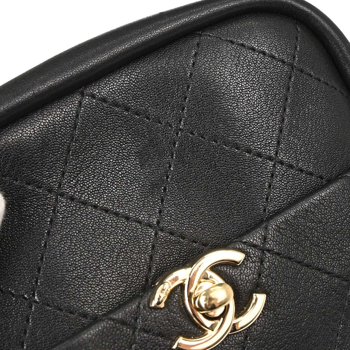 Chanel Black Goatskin Casual Trip Camera Case Shoulder Bag