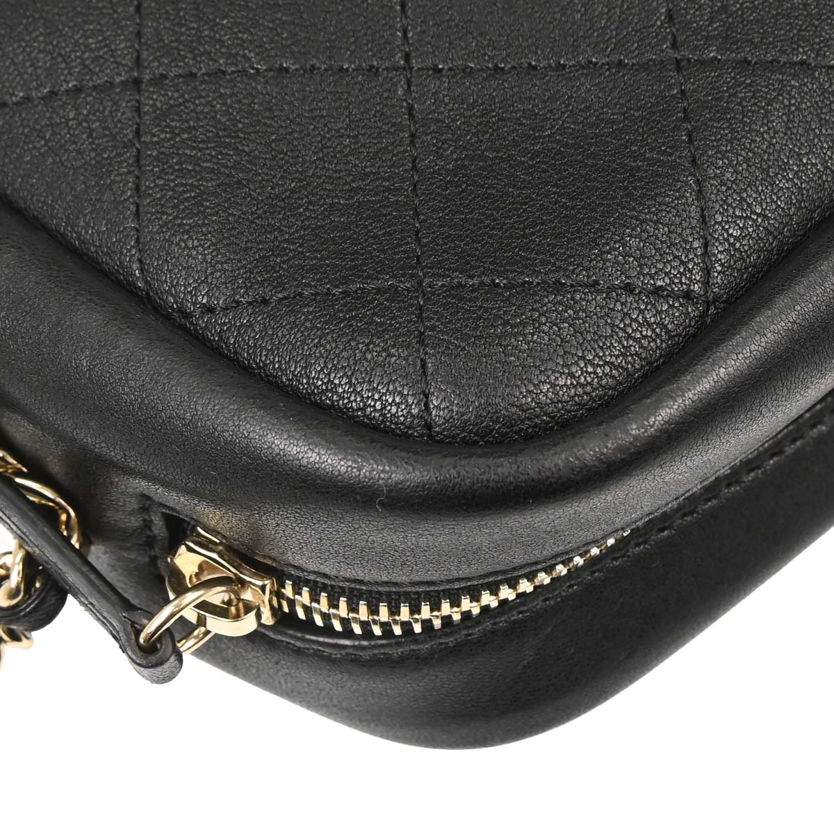 Chanel Black Goatskin Casual Trip Camera Case Shoulder Bag