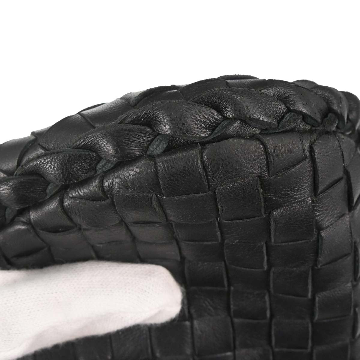 Bottega Veneta Black Lambskin Intrecciato Hobo Handbag