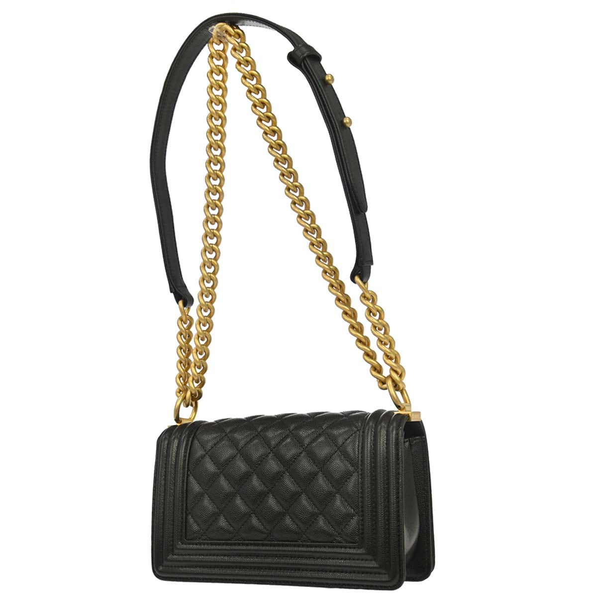 Boy Chanel 2019 Black Caviar Skin Small Chain Shoulder Bag