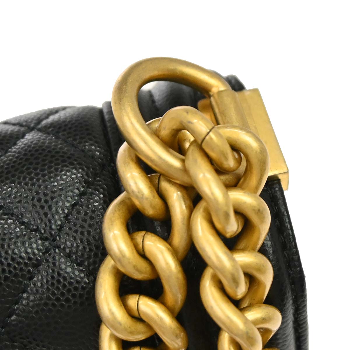 Boy Chanel 2019 Black Caviar Skin Small Chain Shoulder Bag