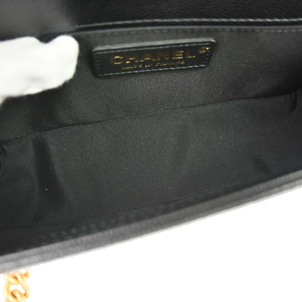 Boy Chanel 2019 Black Caviar Skin Small Chain Shoulder Bag