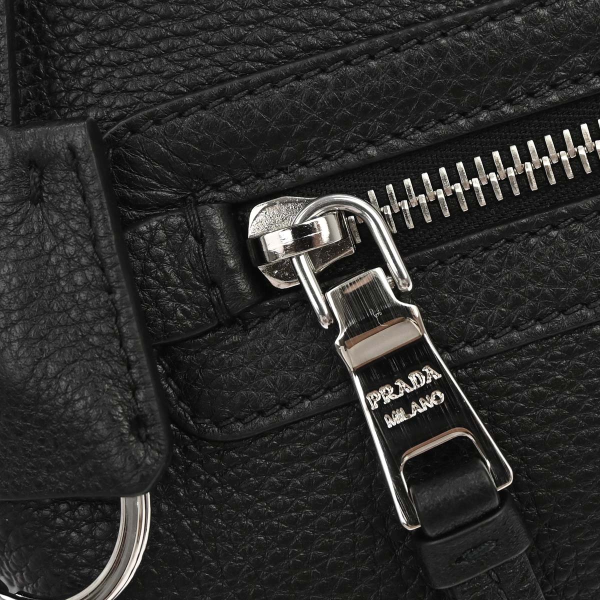 Prada Black Leather 2way Shoulder Handbag