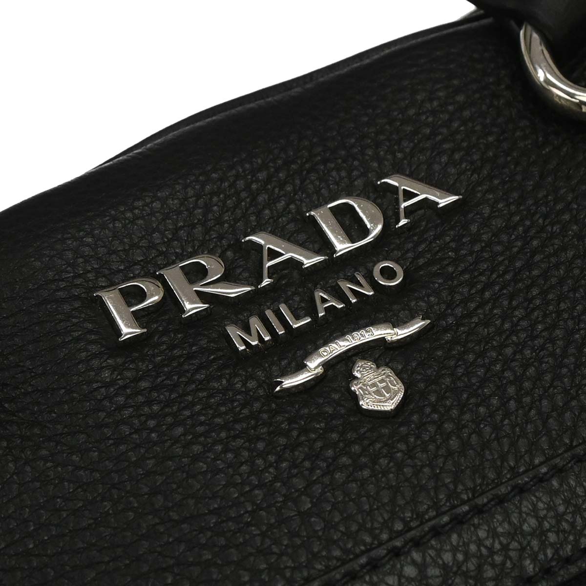 Prada Black Leather 2way Shoulder Handbag