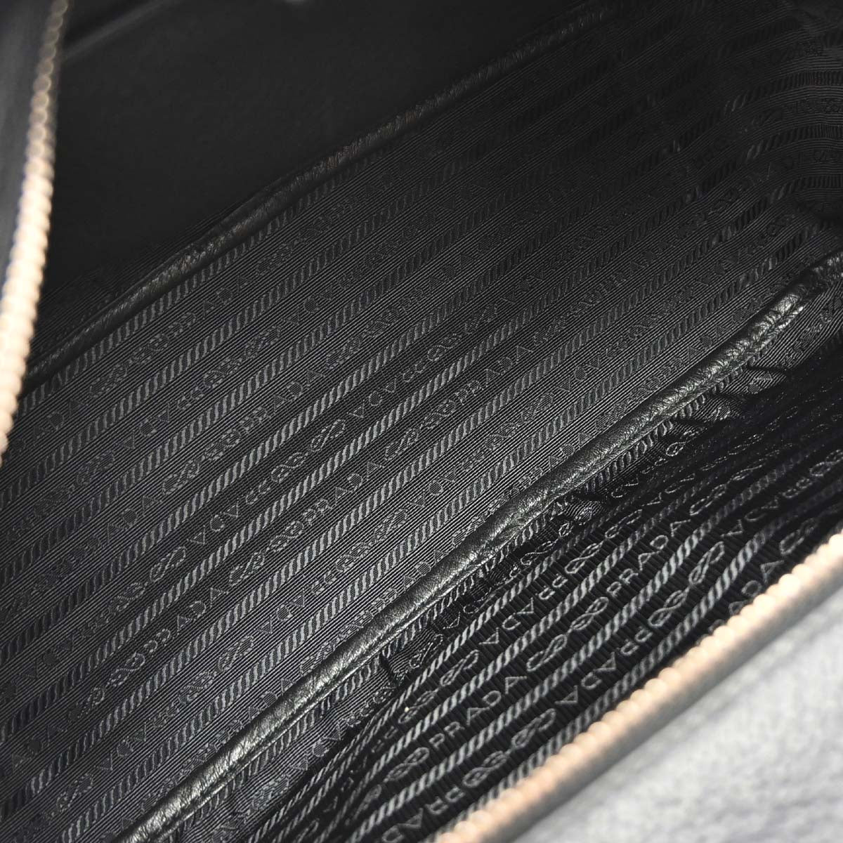 Prada Black Leather 2way Shoulder Handbag