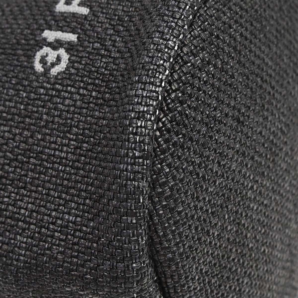 Chanel 2019 Black Straw Deauville Bucket Shoulder Bag