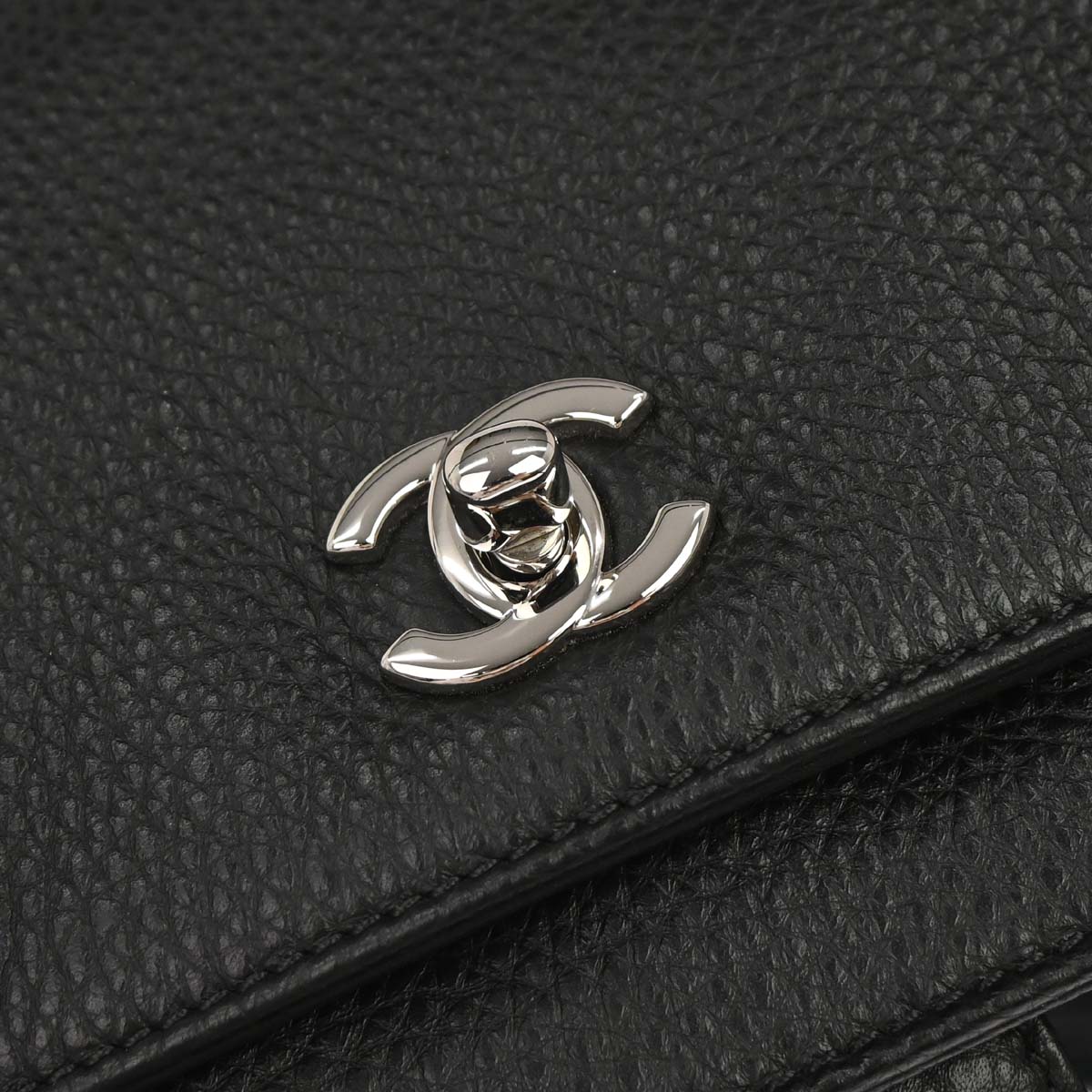 Chanel 2014 Black Deerskin Executive Cerf Tote Bag