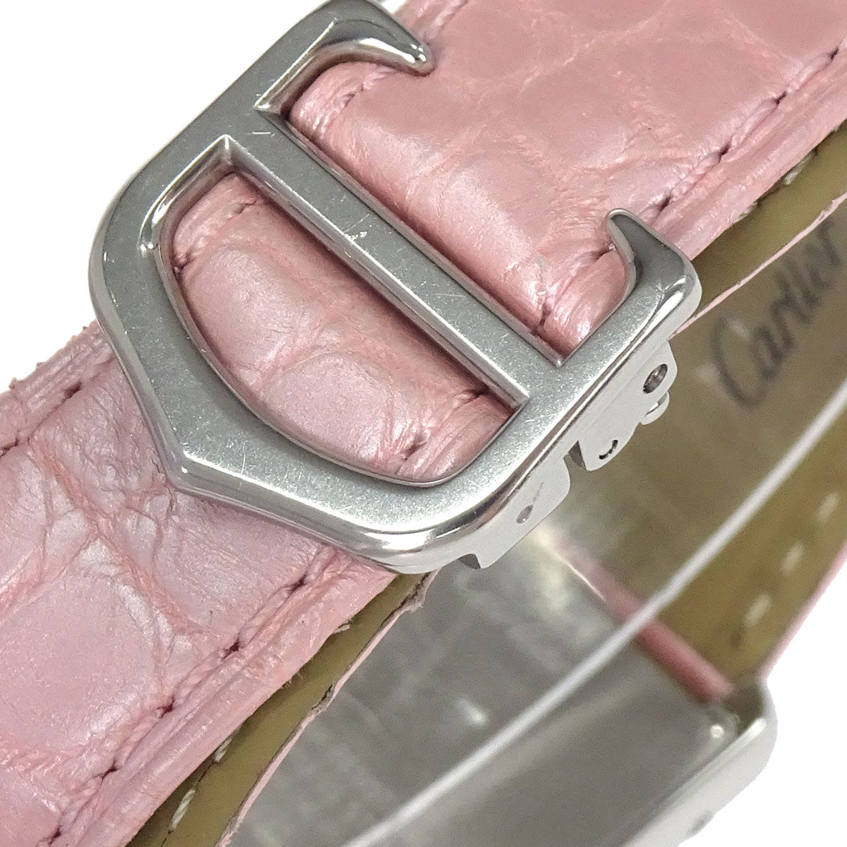Cartier * Tank Solo SM 24mm Ref.2716 Quartz Watch SS Crocodile Pink