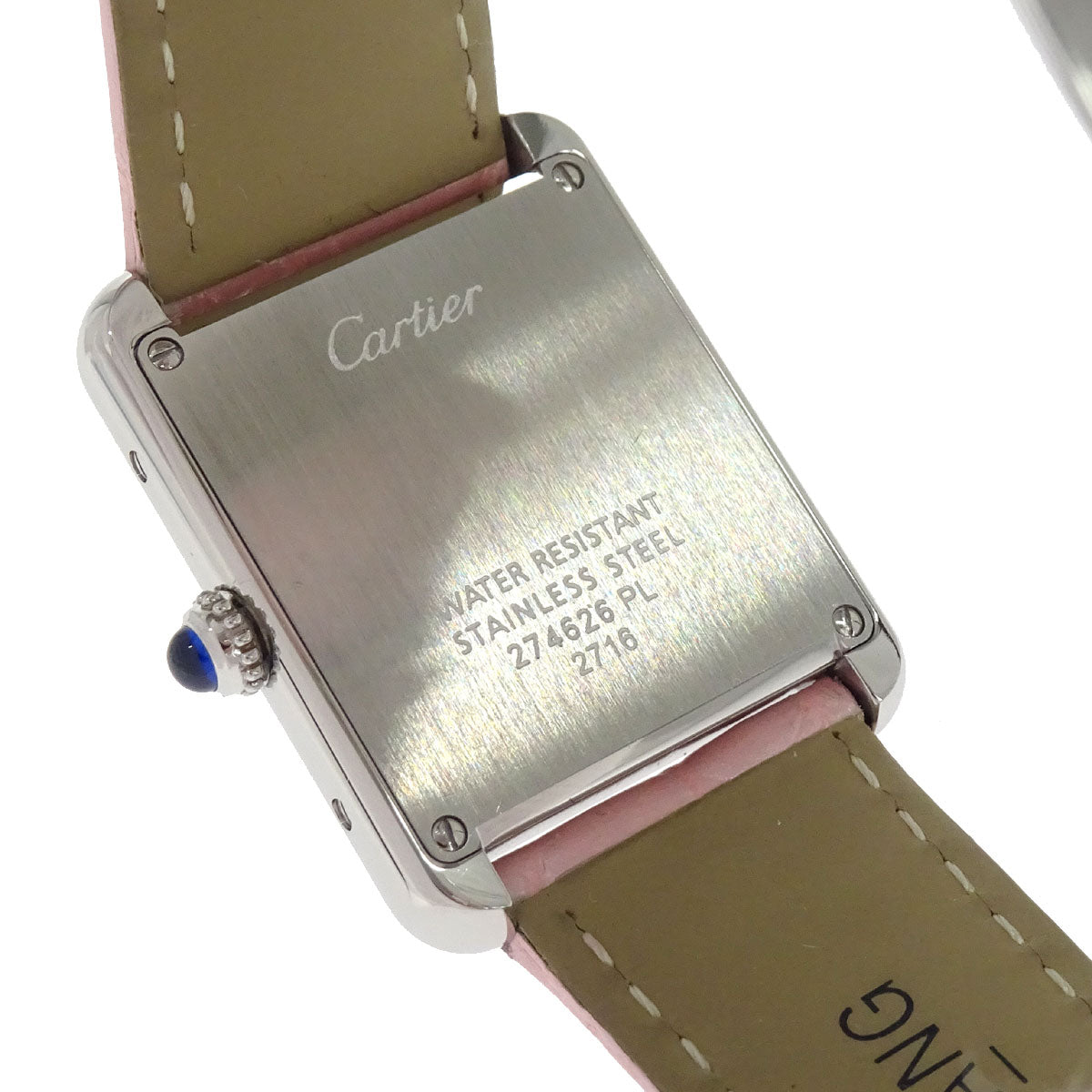 Cartier * Tank Solo SM 24mm Ref.2716 Quartz Watch SS Crocodile Pink