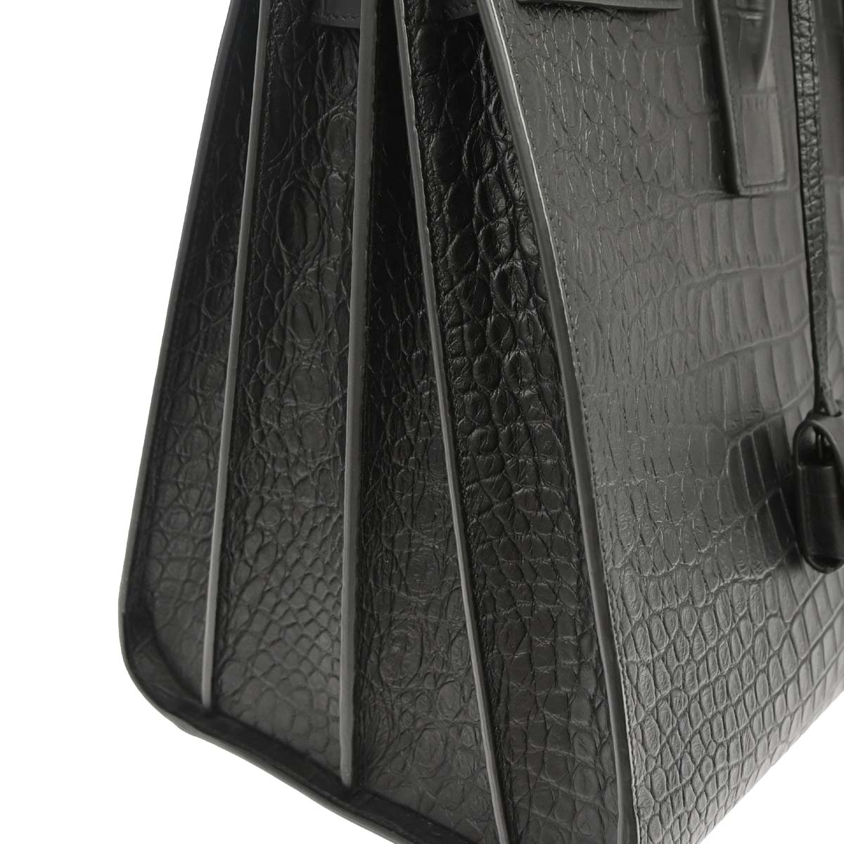 Saint Laurent Black Leather Sac de Jour 2way Shoulder Tote Handbag