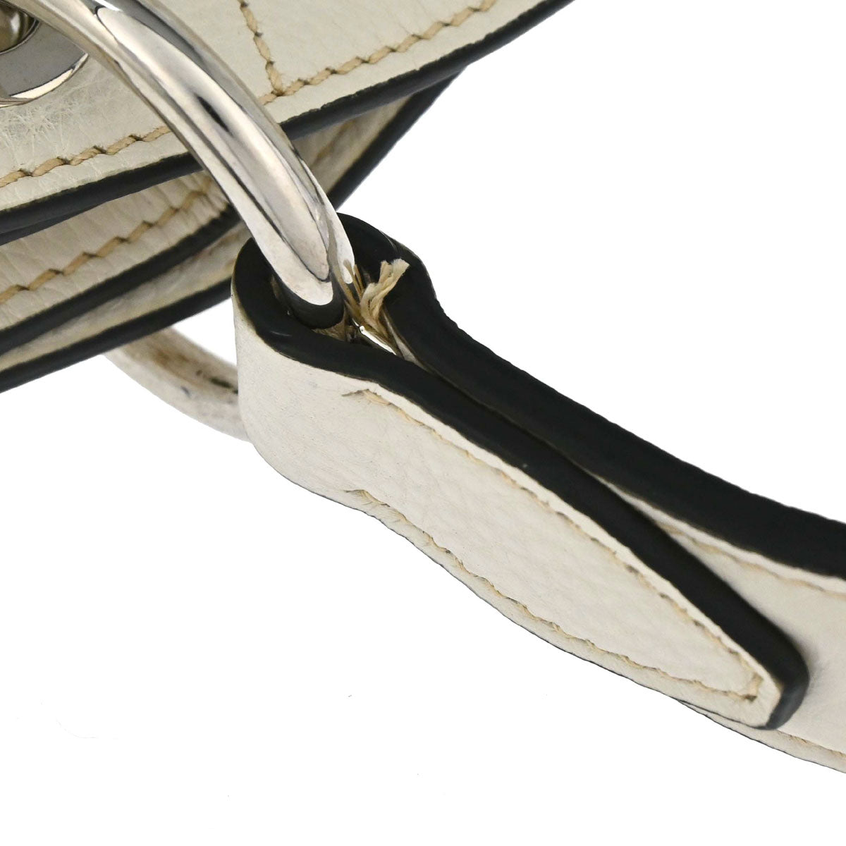Prada White Leather Tote Handbag