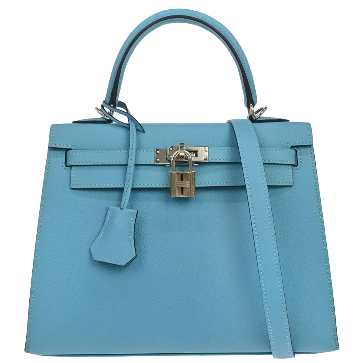 Hermes Blue De Nord Epsom Kelly 25 Sellier 2way Shoulder Handbag