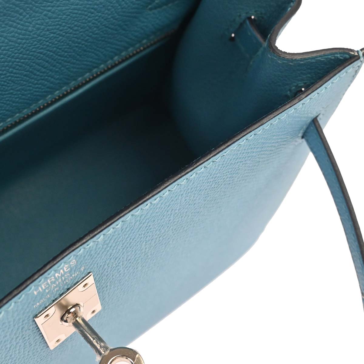 Hermes Blue De Nord Epsom Kelly 25 Sellier 2way Shoulder Handbag