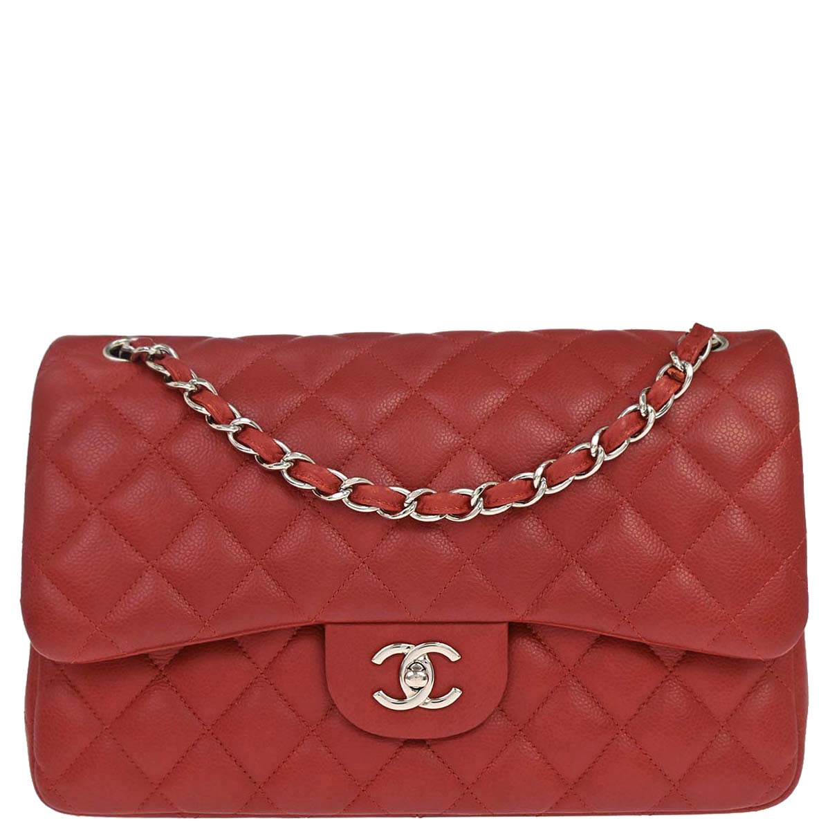 Chanel Brown Calfskin Jumbo Classic Double Flap Shoulder Bag