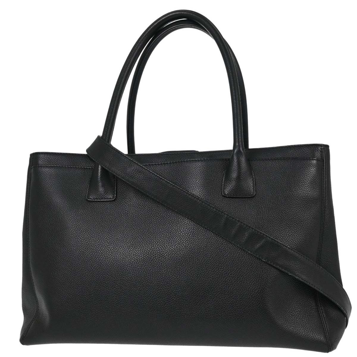 Chanel Black Calfskin Executive Cerf 2way Shoulder Tote Bag