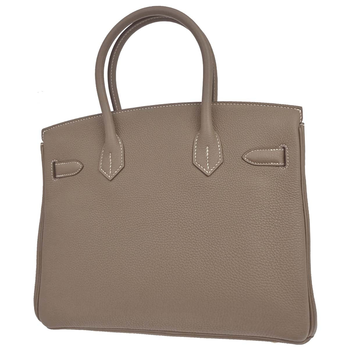 Hermes Etoupe Gray Togo Birkin 30 Handbag
