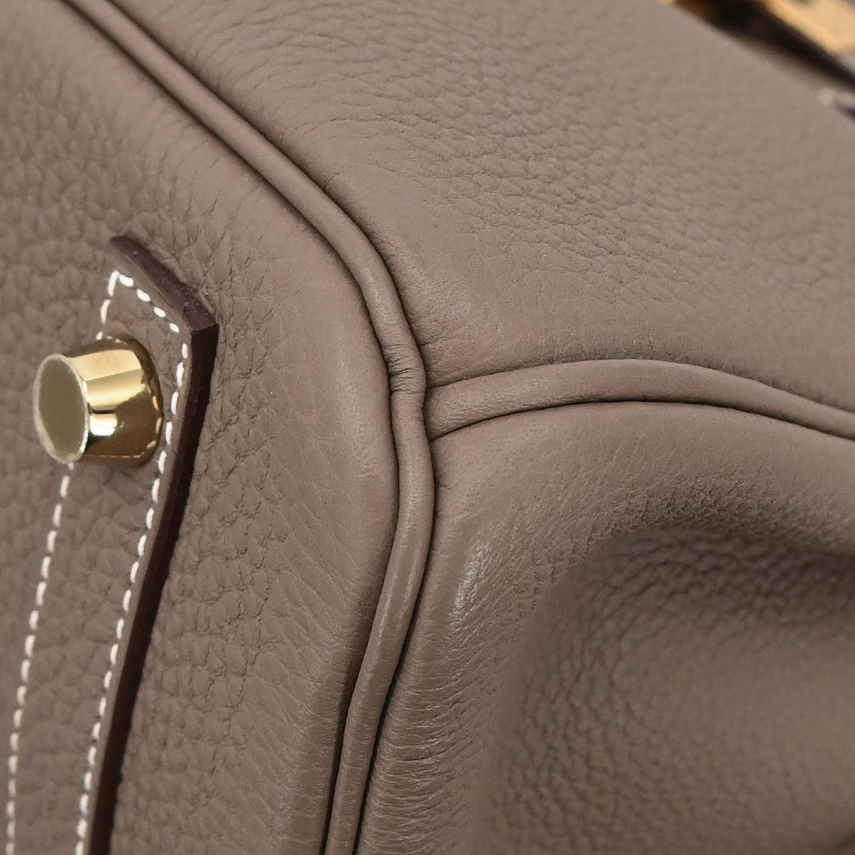 Hermes Etoupe Gray Togo Birkin 30 Handbag