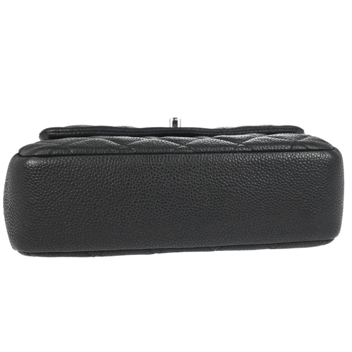 Chanel Black Caviar Skin Straight Flap Shoulder Bag