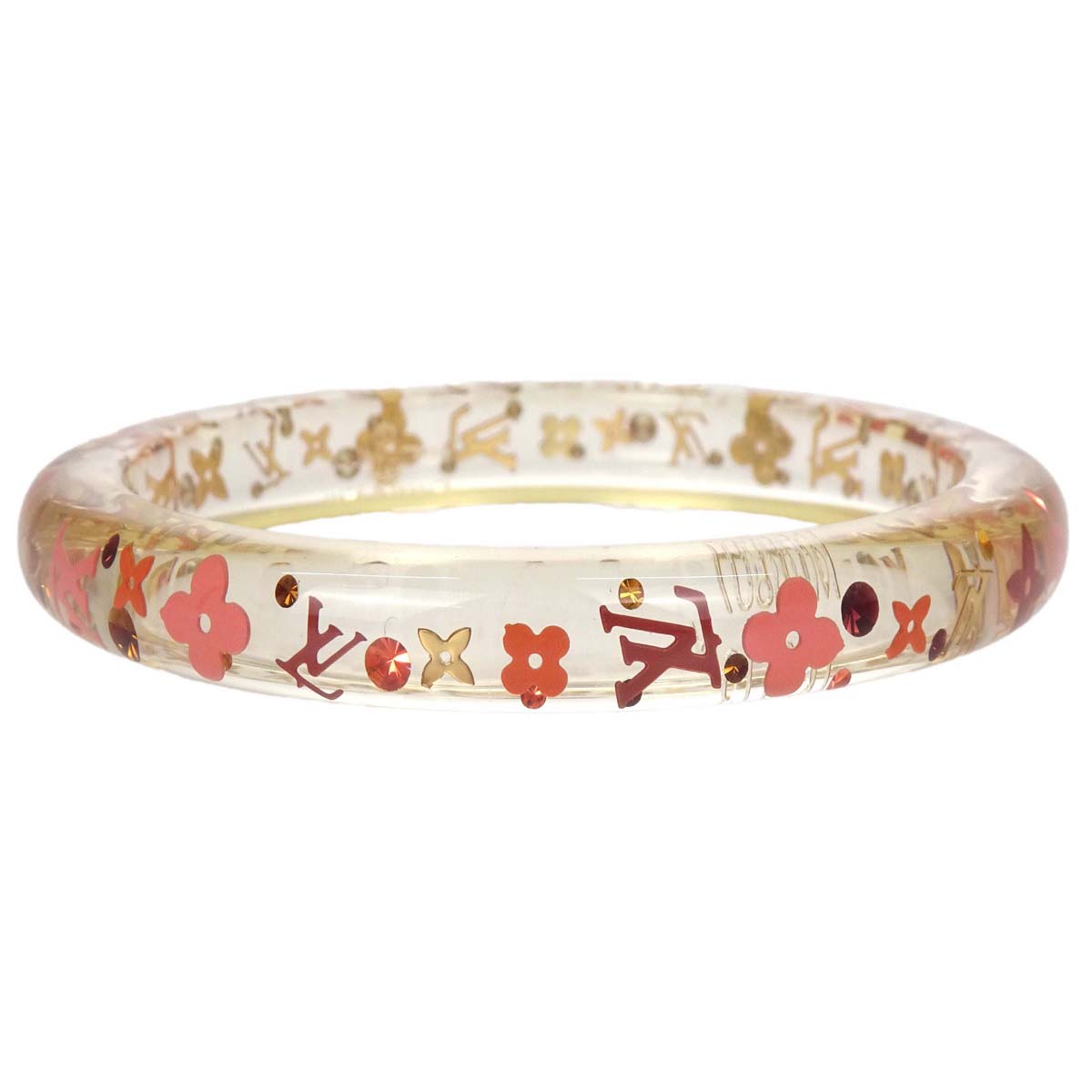 Louis Vuitton Monogram Inclusion Bangle Bracelet M66807 LK0113 #M