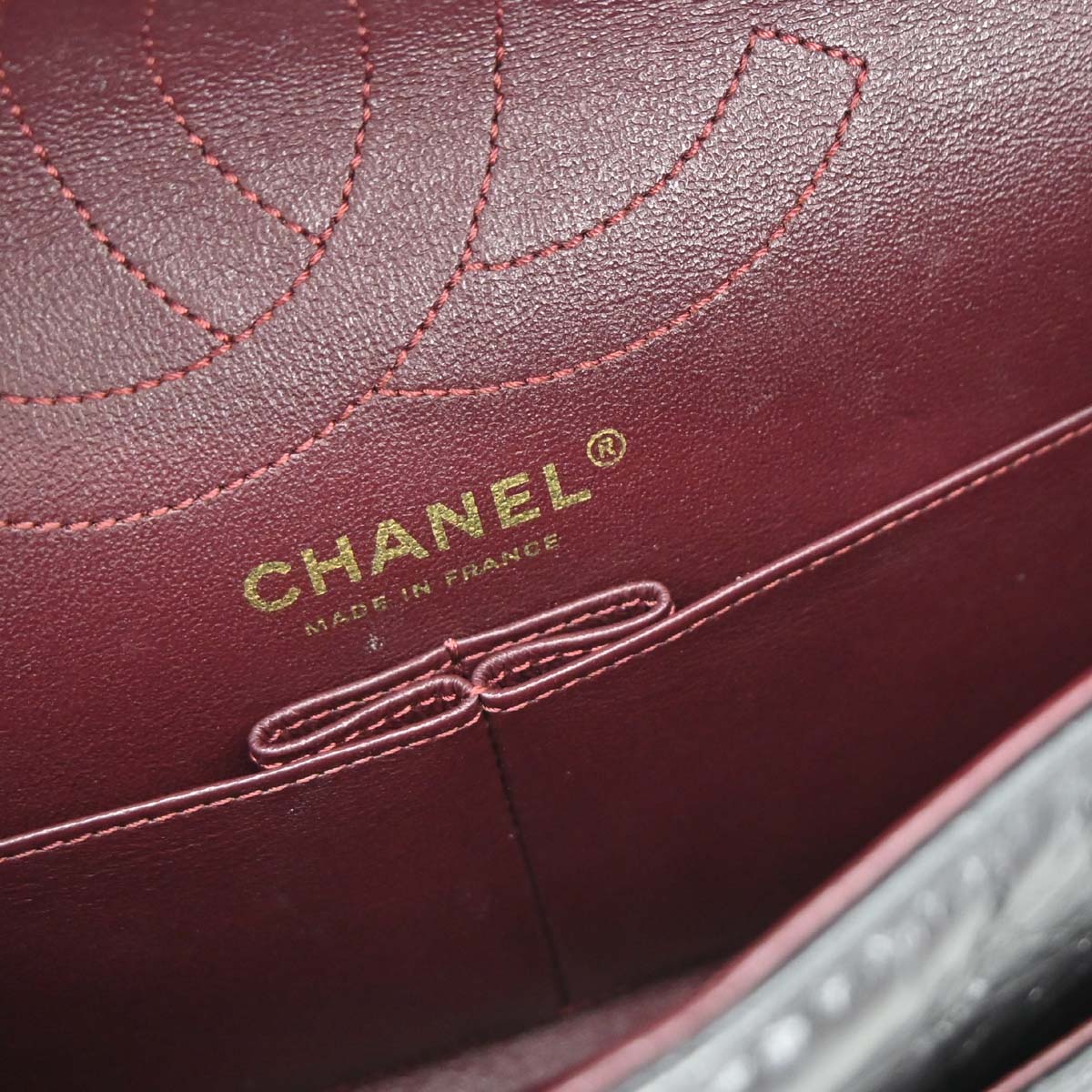 Chanel 2019 Black Calfskin 2.55 Classic Double Flap Shoulder Bag