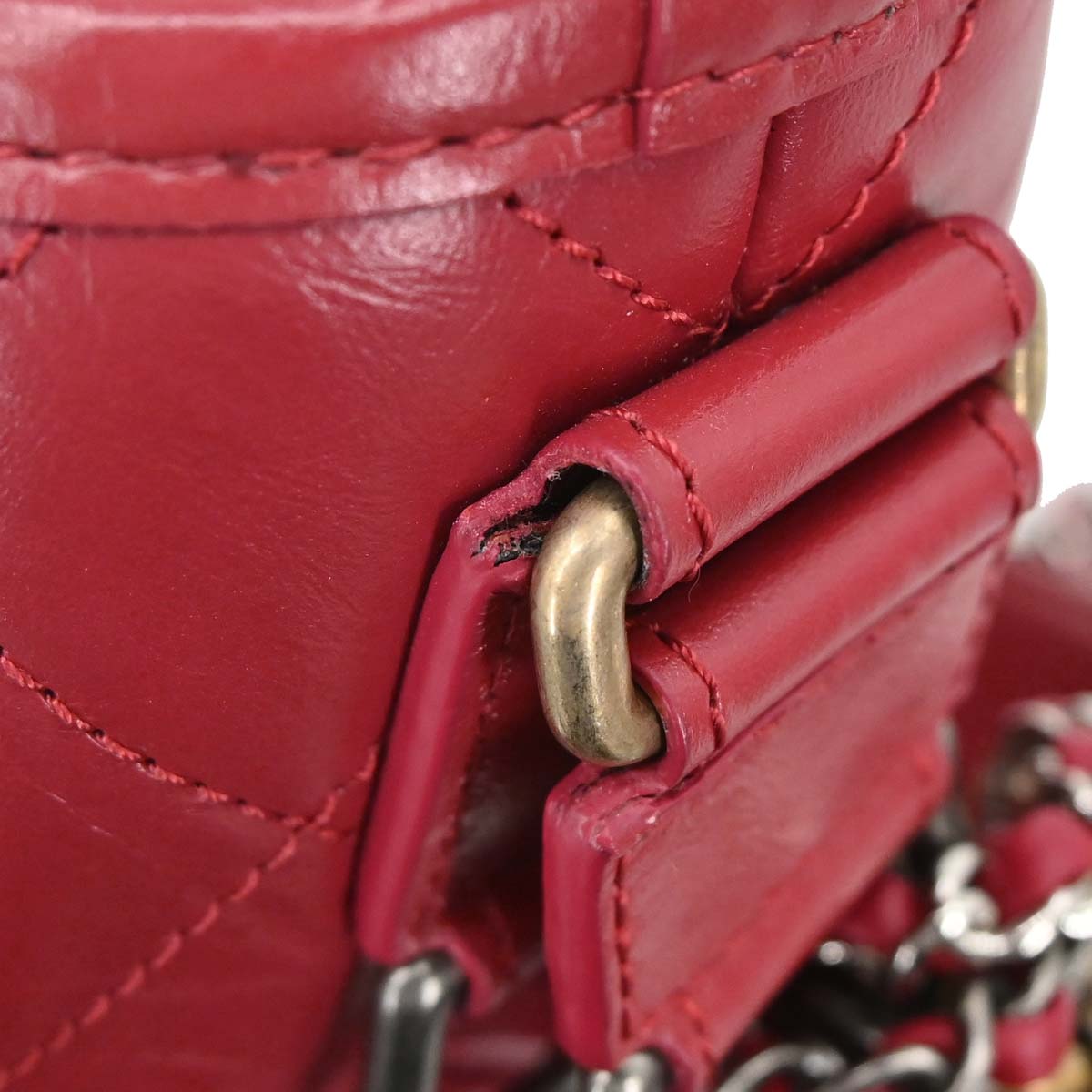 Chanel 2019-2020 Red Calfskin Medium Gabrielle 2way Handbag Shoulder Bag