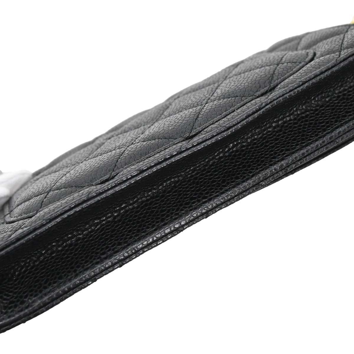 Chanel 2013-2014 Black Caviar Skin Classic WOC Wallet on Chain Shoulder Bag