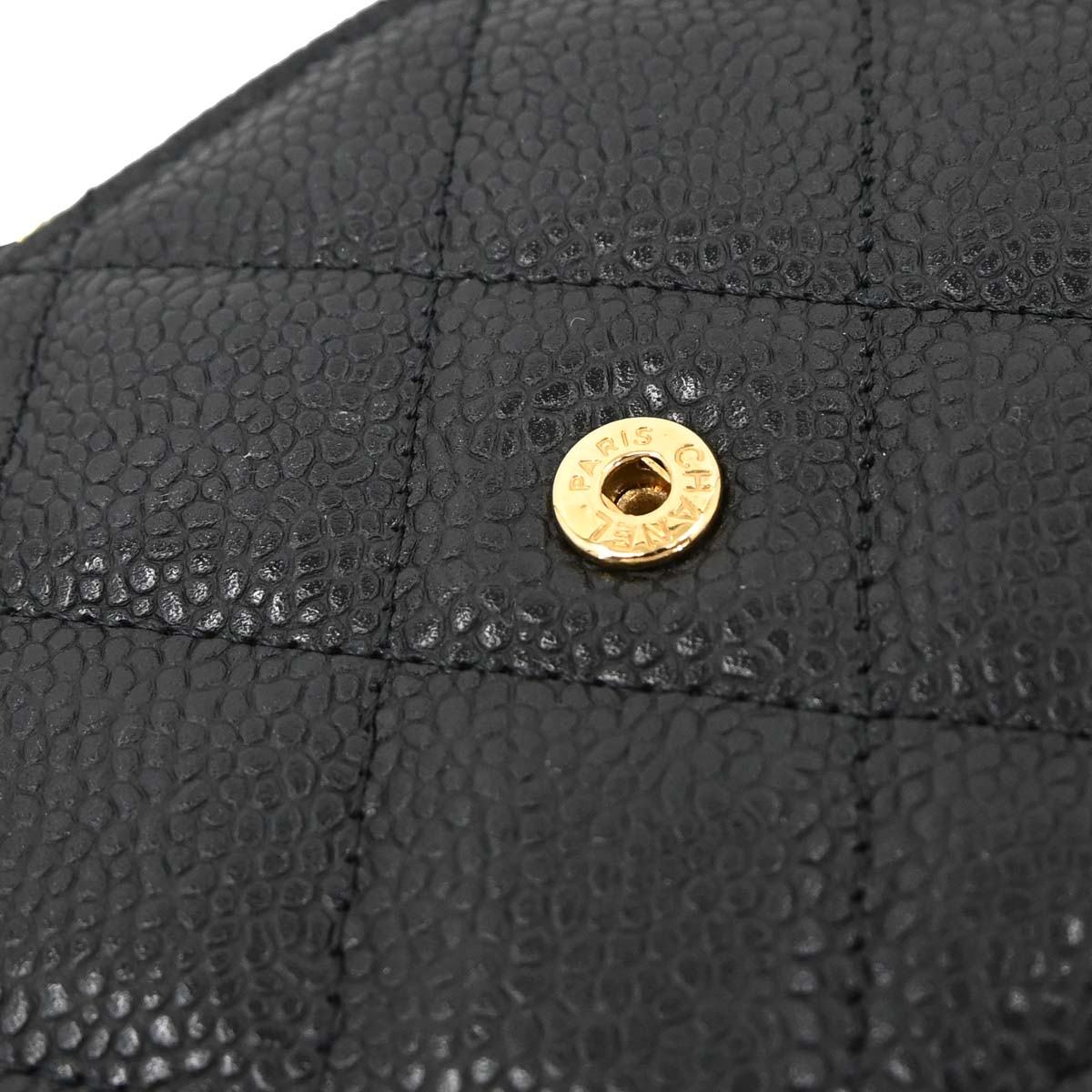 Chanel 2013-2014 Black Caviar Skin Classic WOC Wallet on Chain Shoulder Bag