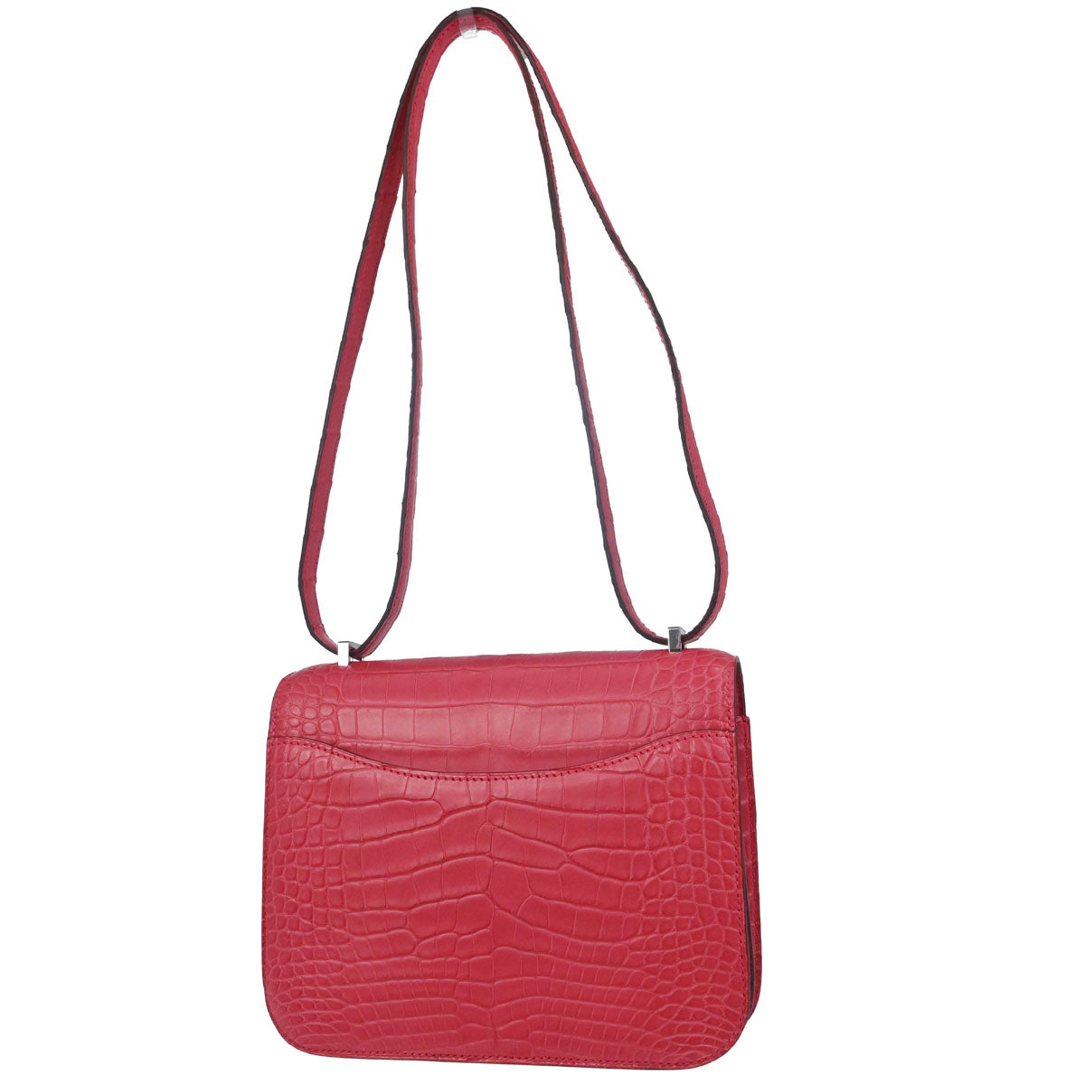 Hermes * Rose Extreme Alligator Constance 18 Shoulder Bag