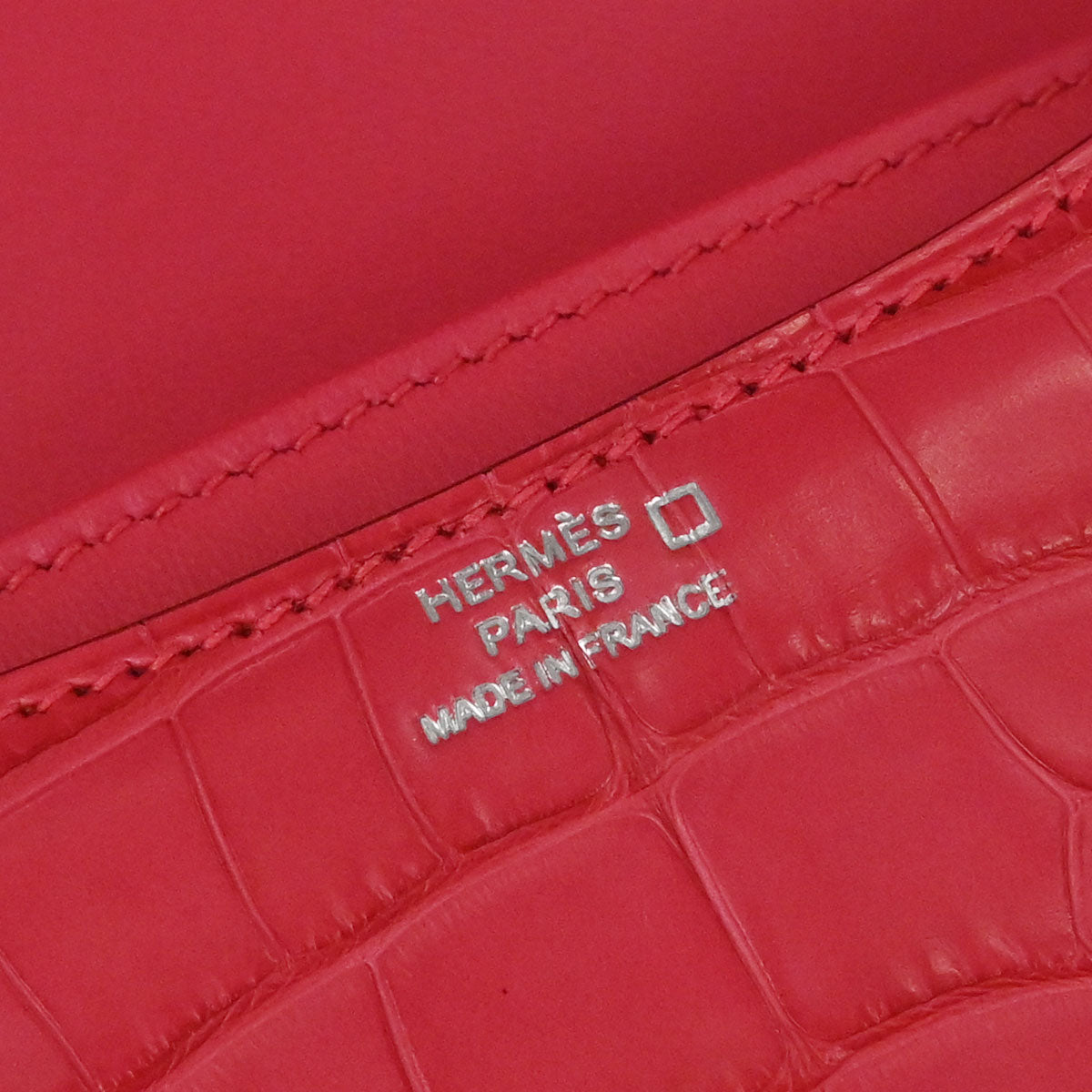 Hermes * Rose Extreme Alligator Constance 18 Shoulder Bag