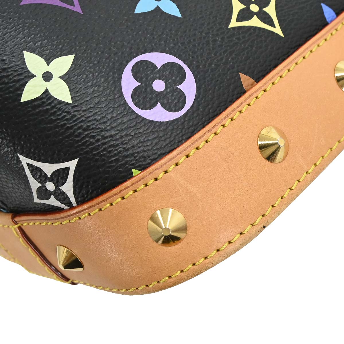 Louis Vuitton Black Monogram Multicolor Alma PM Handbag M40444