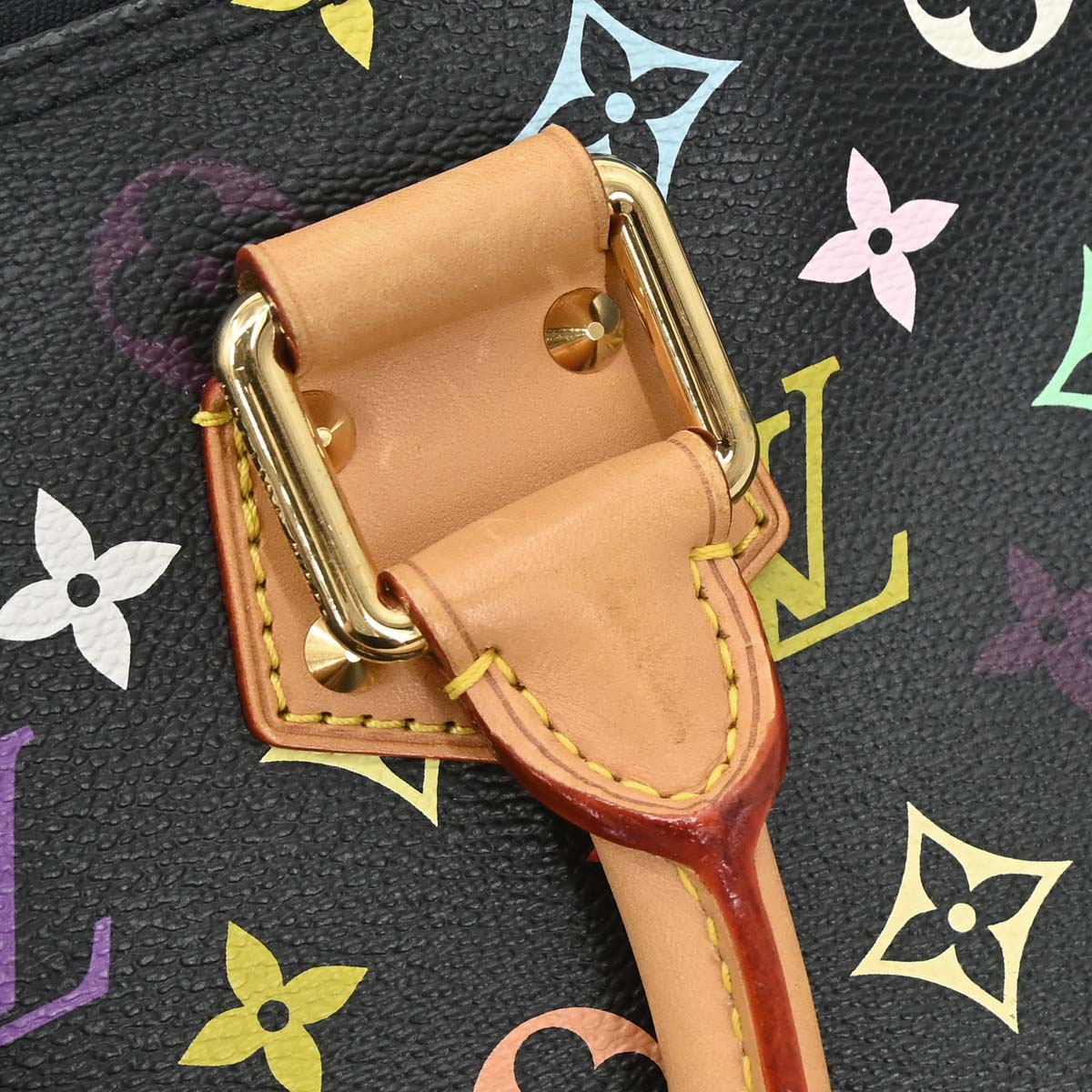 Louis Vuitton Black Monogram Multicolor Alma PM Handbag M40444