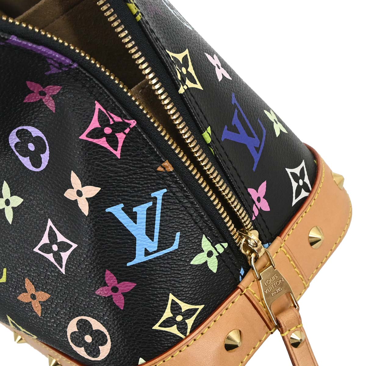 Louis Vuitton Black Monogram Multicolor Alma PM Handbag M40444