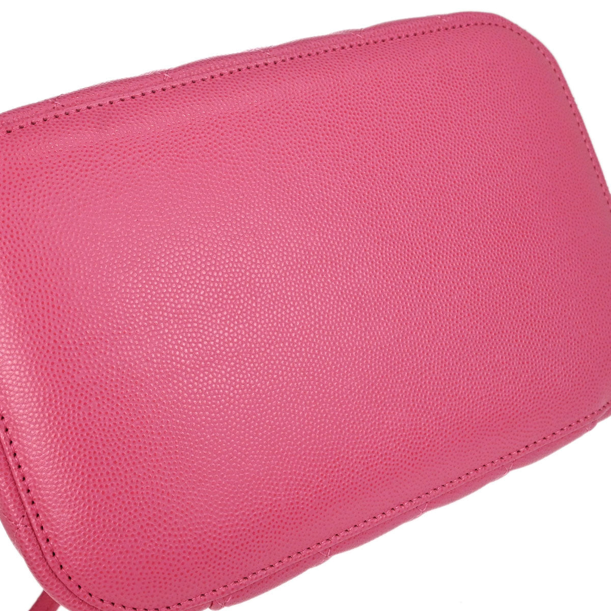 Chanel 2019 Pink Caviar Skin Vanity Handbag