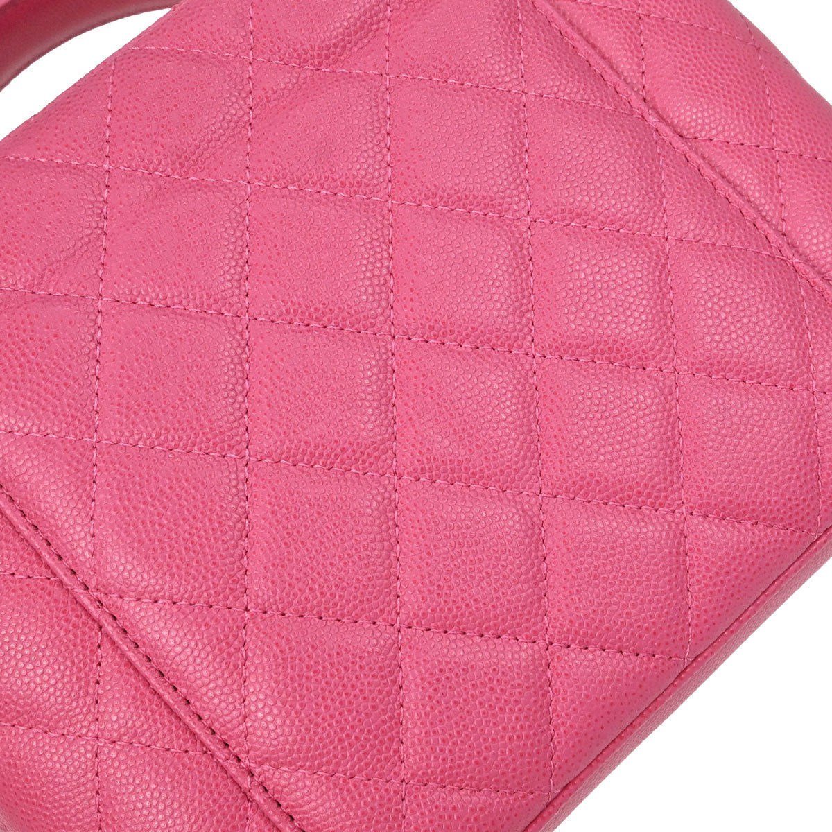 Chanel 2019 Pink Caviar Skin Vanity Handbag