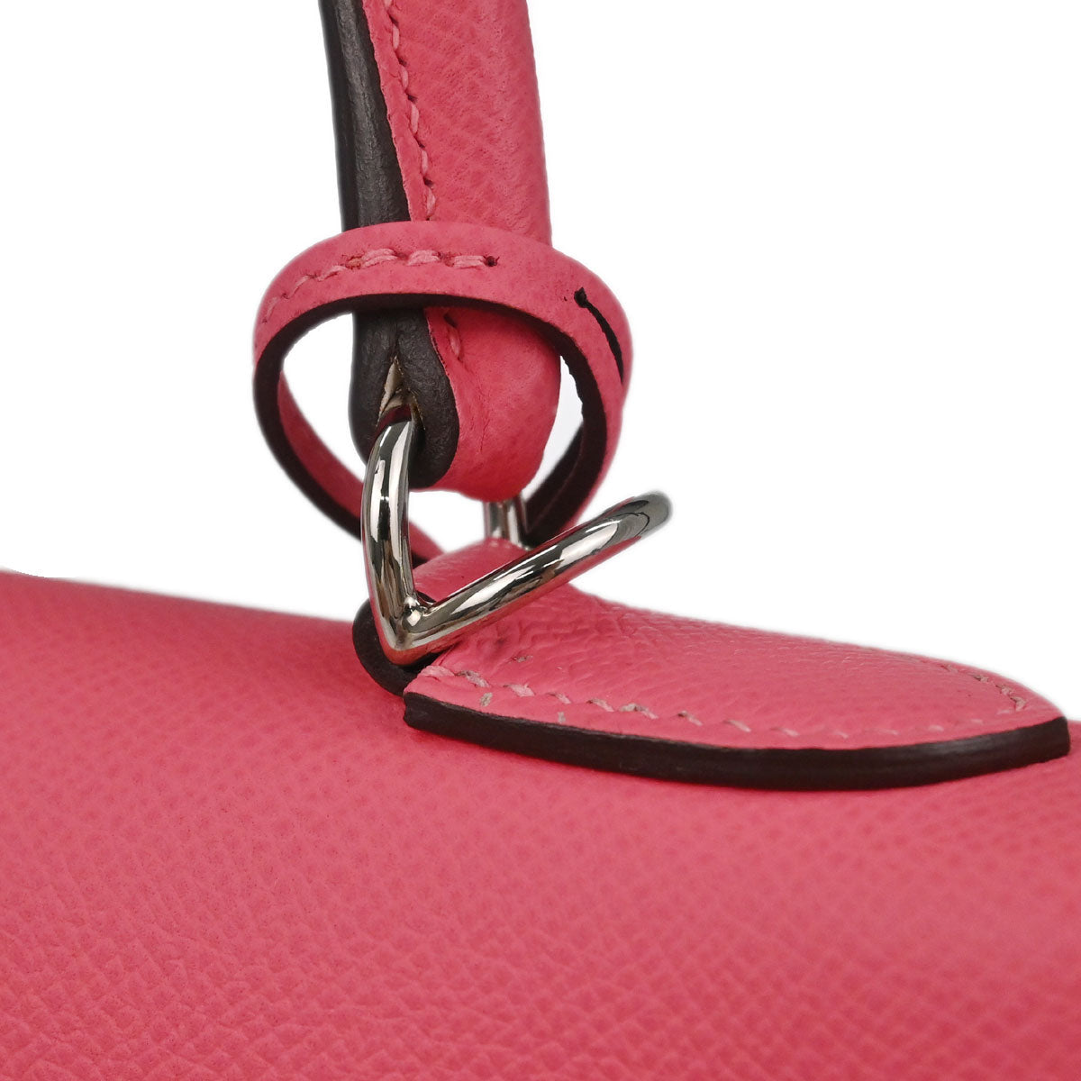 Hermes Rose Azalee Epsom Kelly 28 Sellier 2way Shoulder Handbag