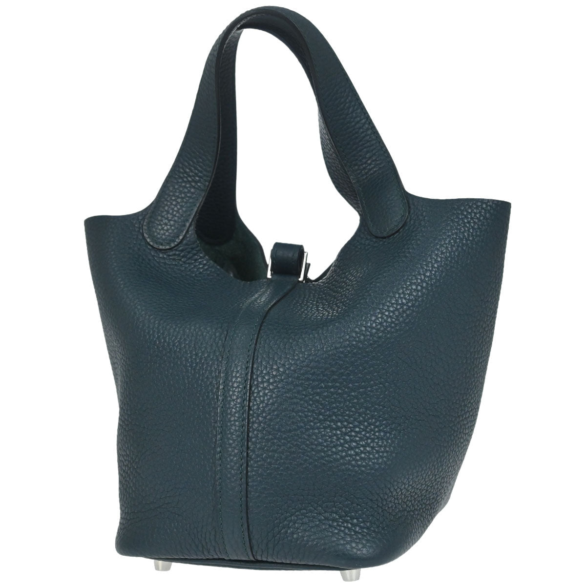 Hermes Vert Cypre Taurillon Clemence Picotin Lock 18 PM Handbag