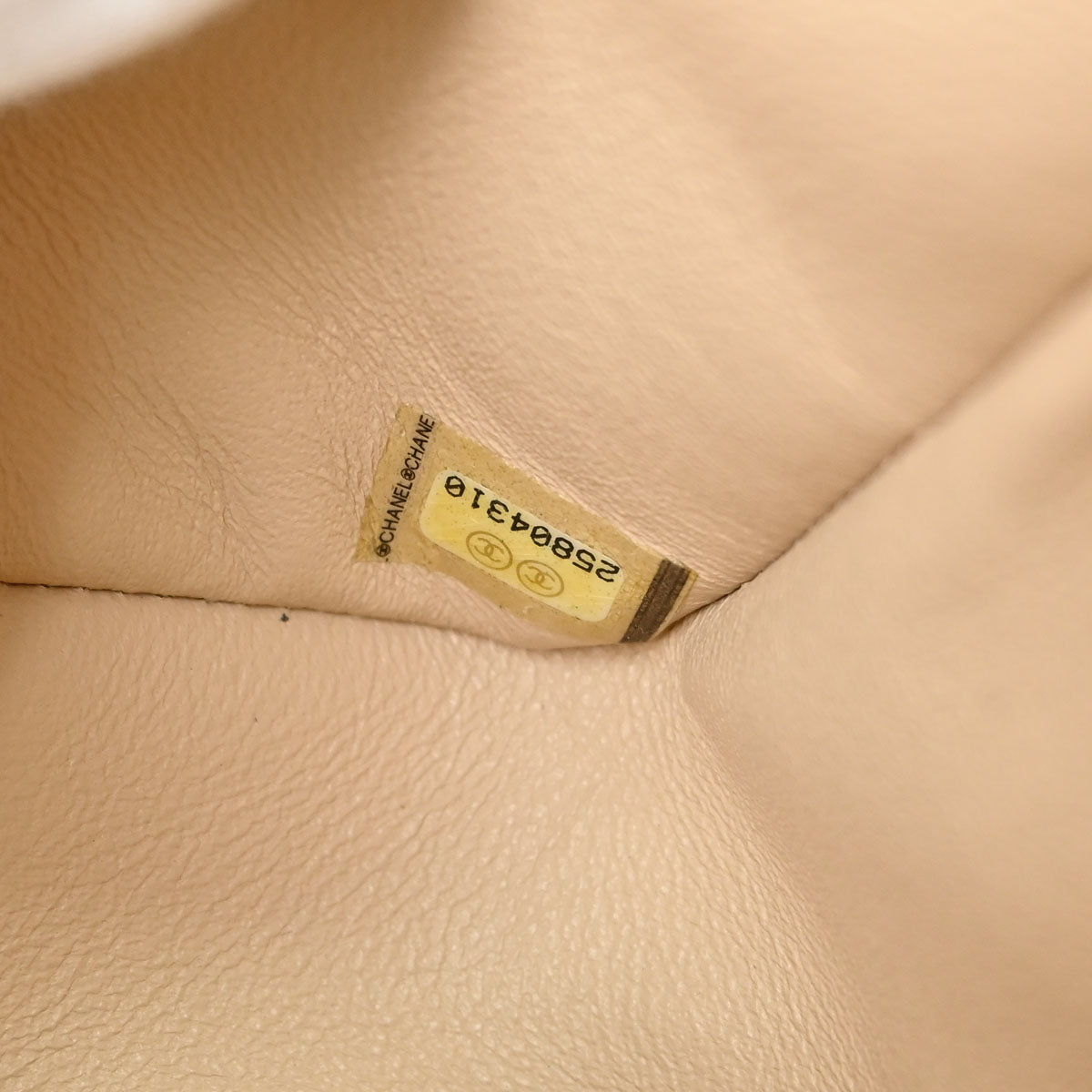 Chanel 2018 Beige Caviar Skin Medium Classic Double Flap Shoulder Bag