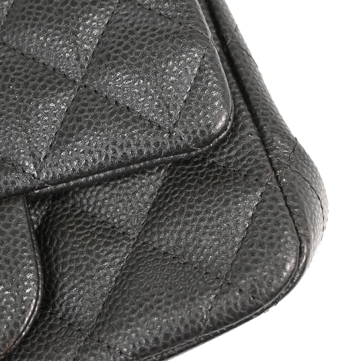 Chanel 2018 Gray Caviar Skin Mini Classic Square Flap Shoulder Bag 17