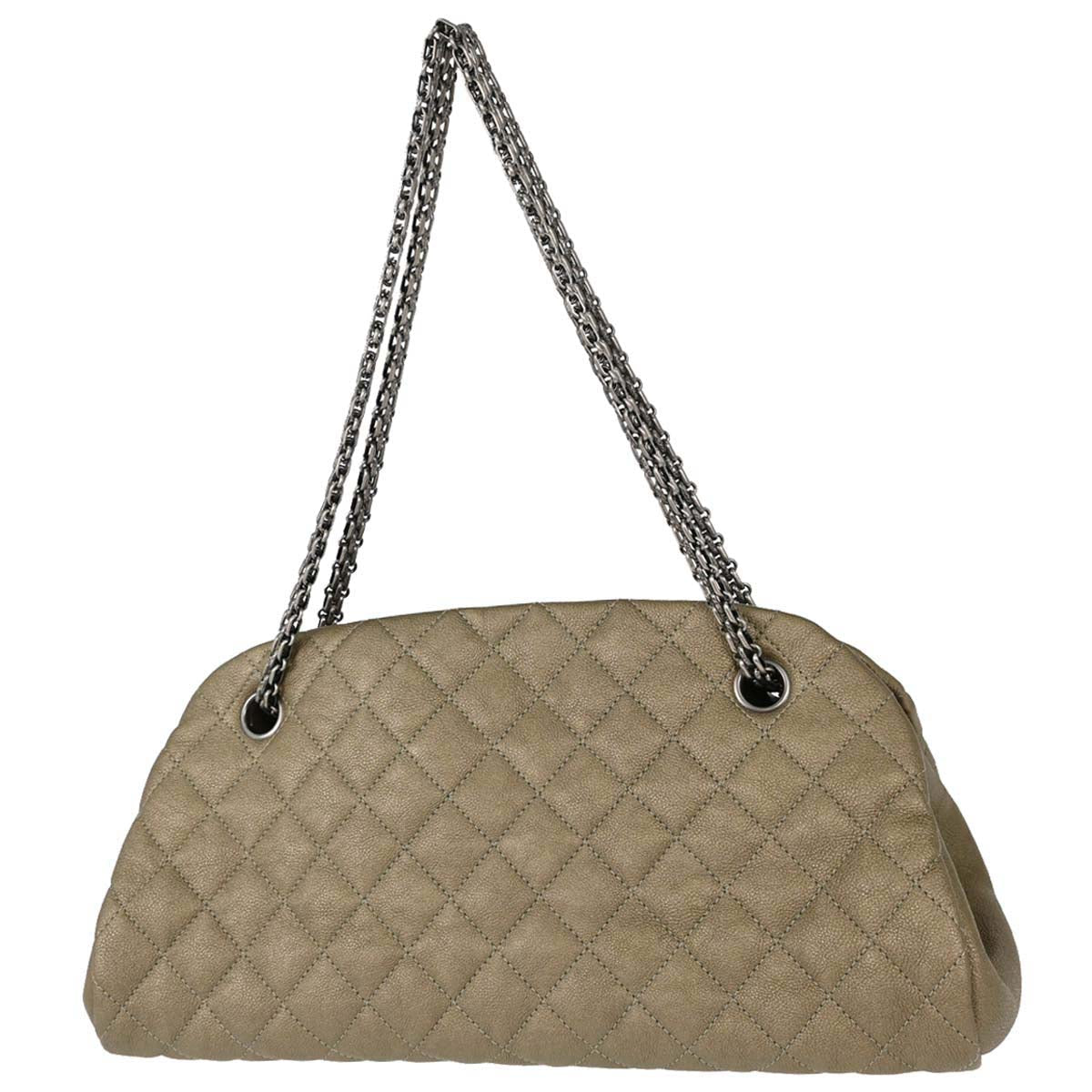 Chanel Metallic Gold Calfskin Medium Bowling Mademoiselle Handbag