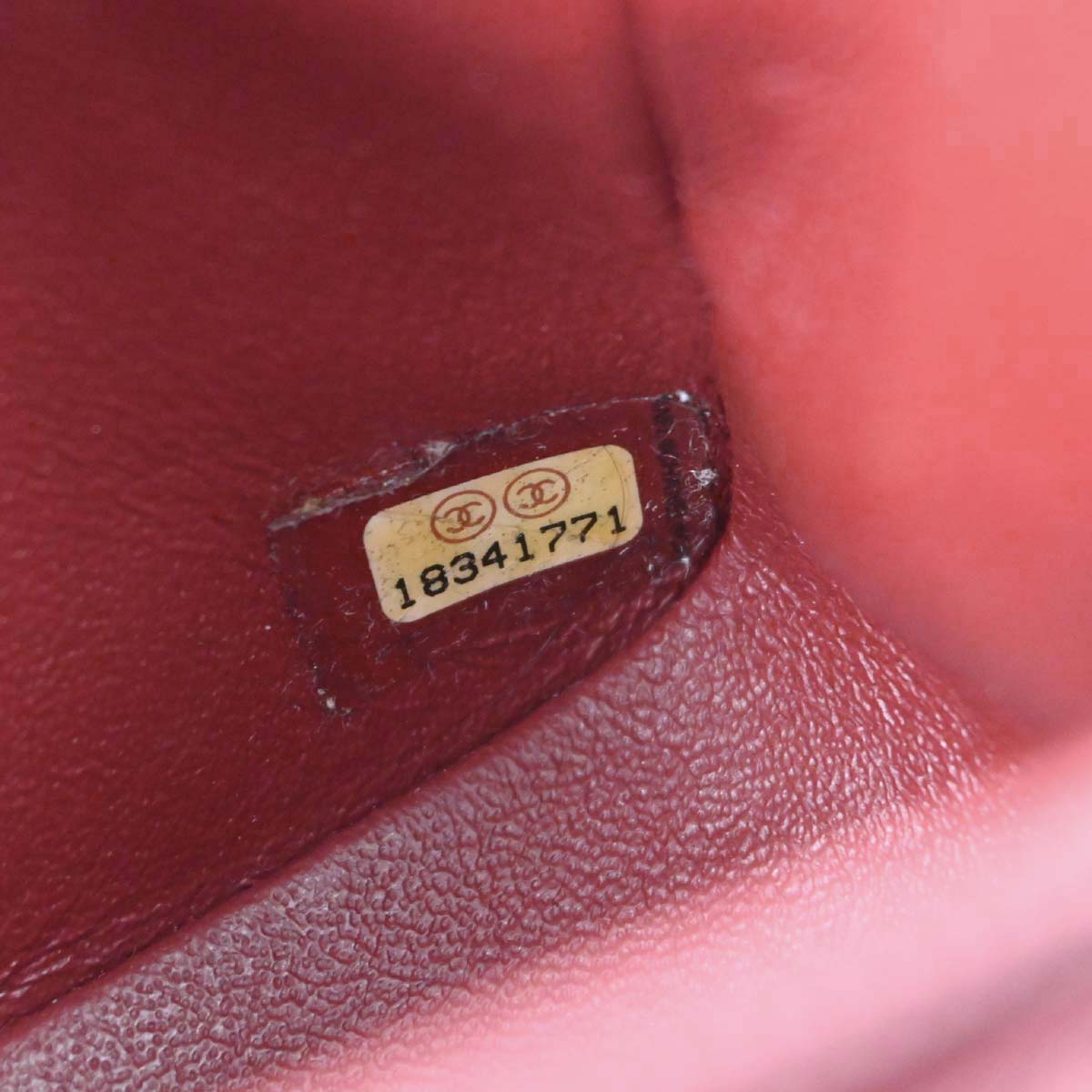 Chanel Burgundy Caviar Skin Mini Classic Square Flap Shoulder Bag 17
