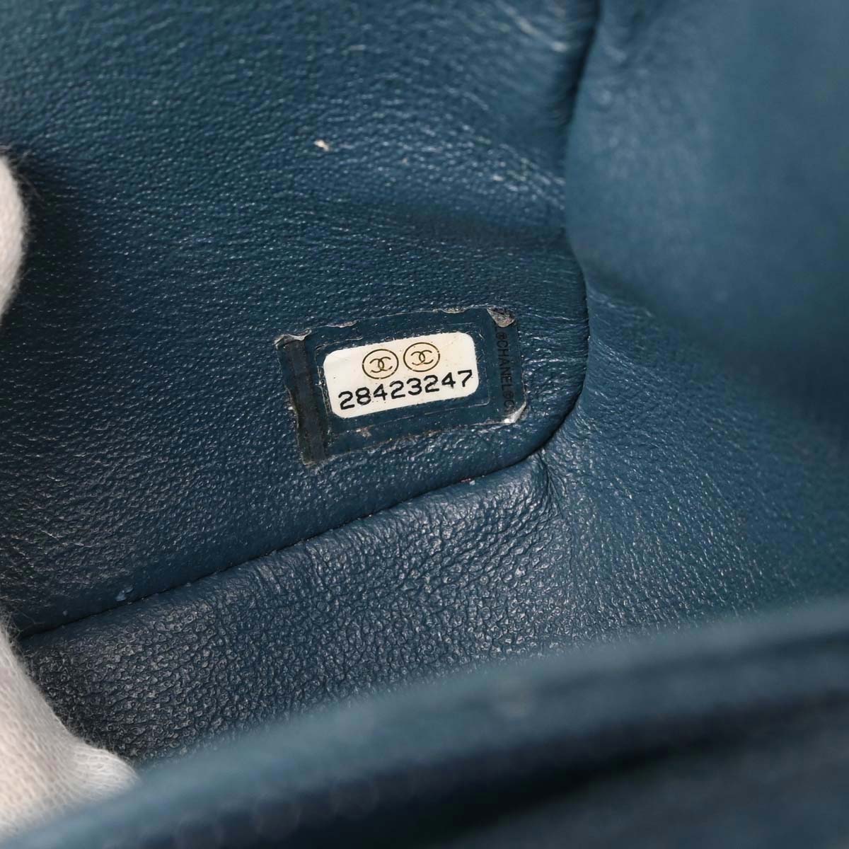 Chanel Blue Lambskin Single Flap Shoulder Bag