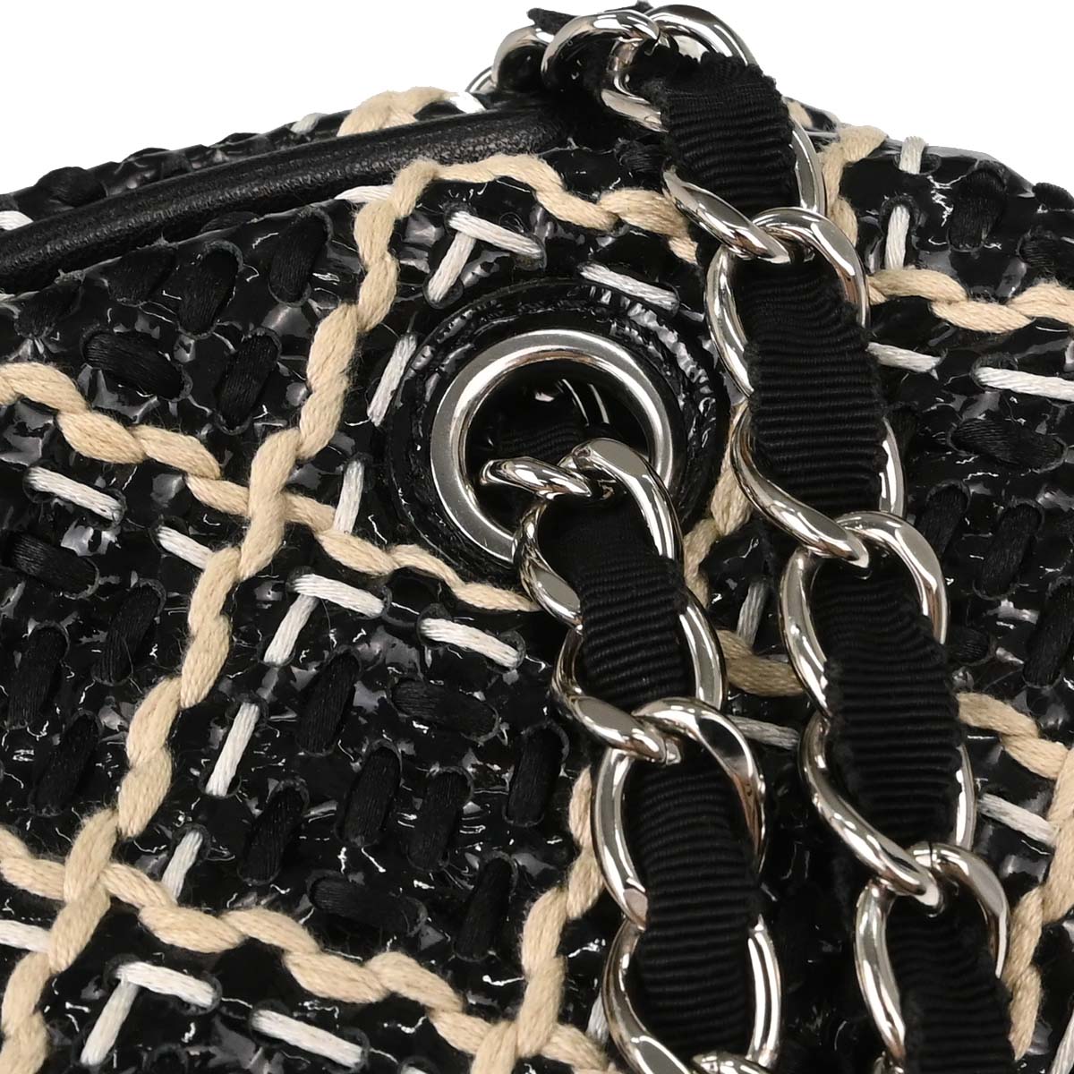 Chanel 2010-2011 Black Patent Leather Small Just Bowling Mademoiselle Handbag