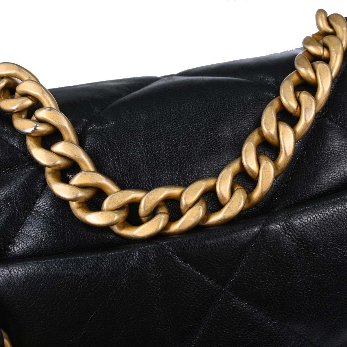 Chanel Black Lambskin Dix-neuf 19 Flap 2way Shoulder Handbag