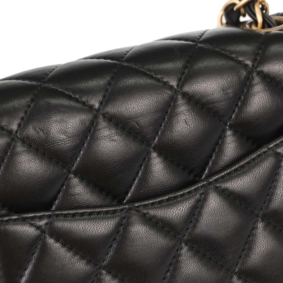 Chanel Black Lambskin Mini Classic Square Flap Shoulder Bag 17